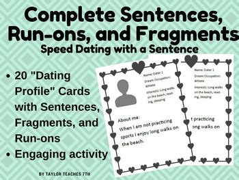 make sentence of speed dating